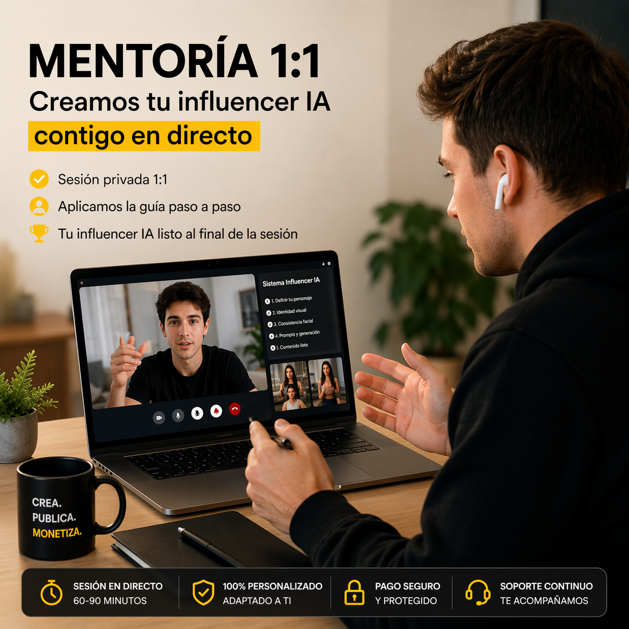 Mentoría 1:1 – Crea tu influencer IA conmigo