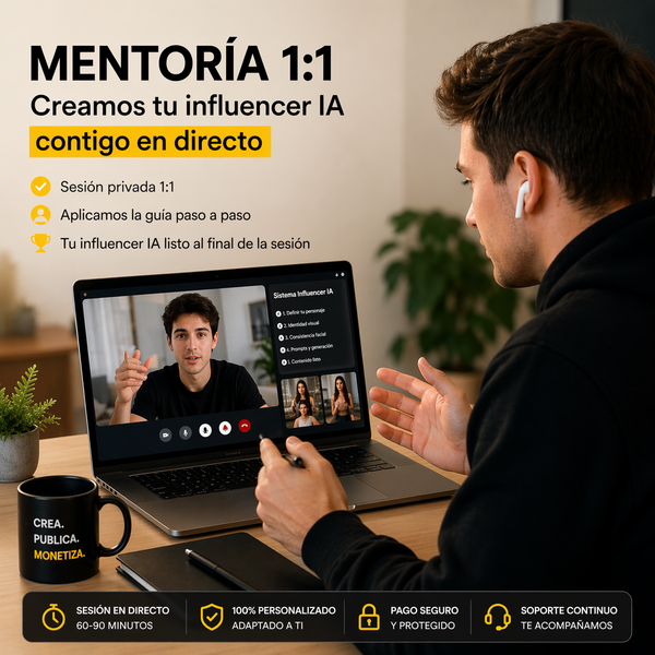 Mentoría 1:1 – Crea tu influencer IA conmigo